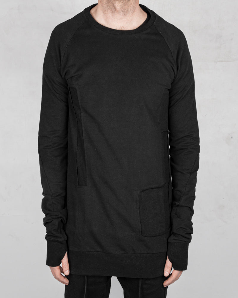 Patched sweatshirt black