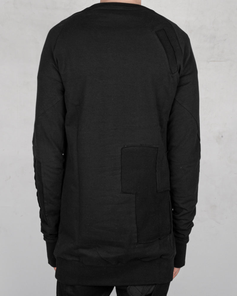 Patched sweatshirt black