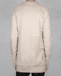 Patched sweatshirt sand
