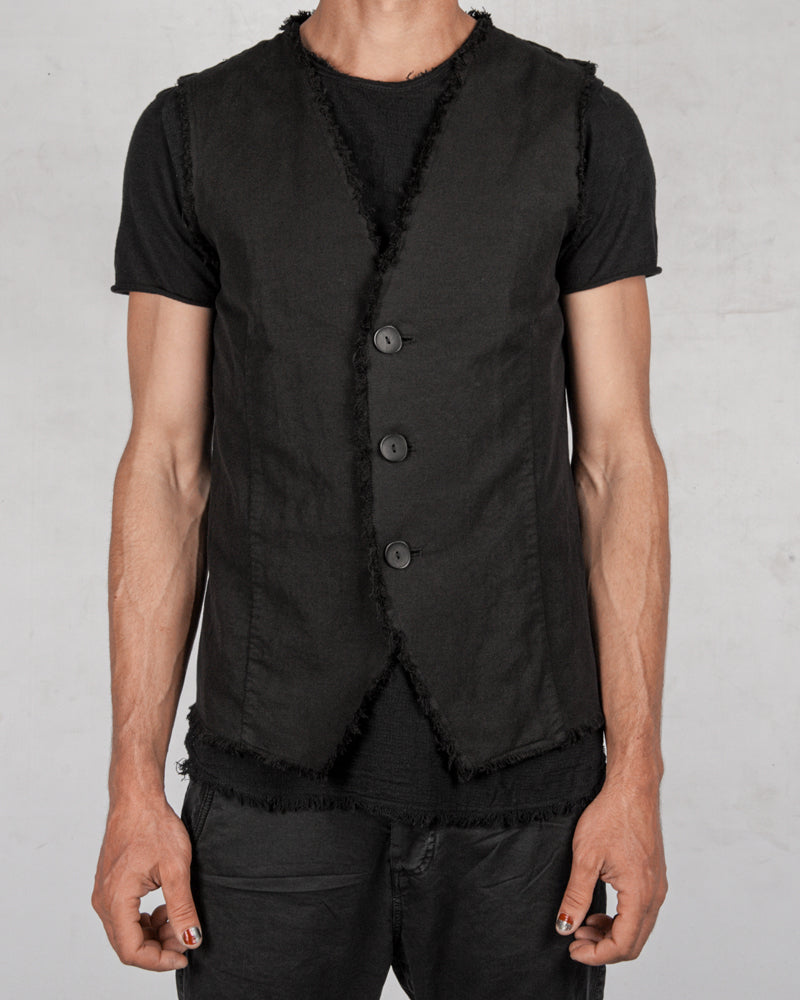 Army of me - Raw linen blend vest - Stilett.com