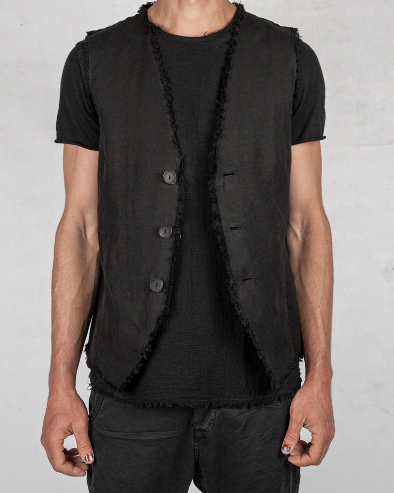 Army of me - Raw linen blend vest - Stilett.com