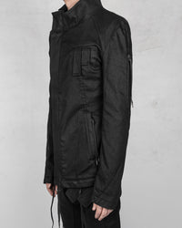 Slim coated biker jacket