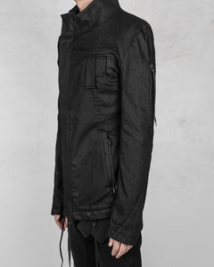 Slim coated biker jacket