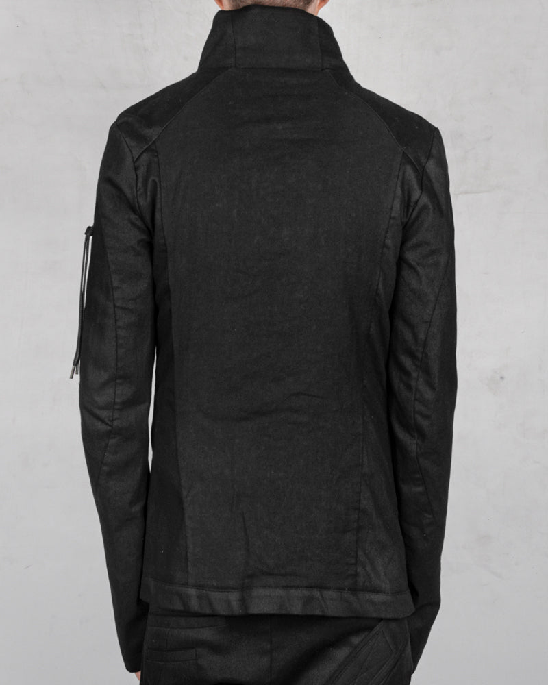 Slim coated biker jacket