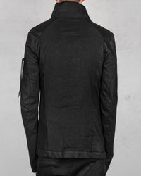 Slim coated biker jacket