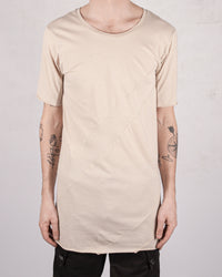 Spiral rib tshirt sand