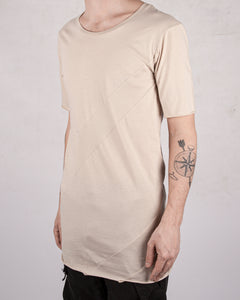 Spiral rib tshirt sand