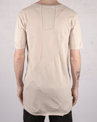 Spiral rib tshirt sand
