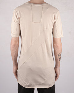 Spiral rib tshirt sand