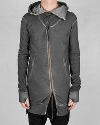 Zip up hooded sweatshirt anthracite