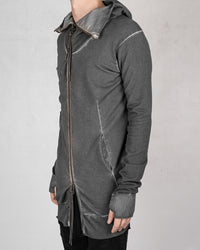 Zip up hooded sweatshirt anthracite
