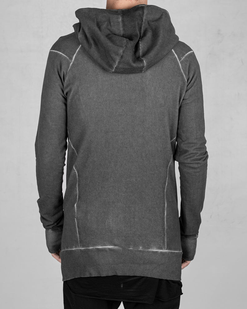 Zip up hooded sweatshirt anthracite