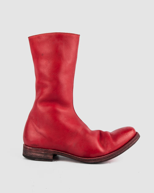 Atelier Aura - AAEB03 side zip tall boots - Chili Red - https://stilett.com/