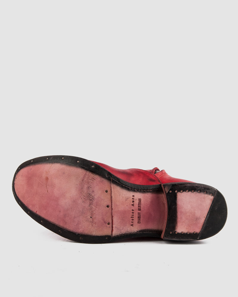 Atelier Aura - AAEB03 side zip tall boots - Chili Red - https://stilett.com/