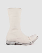 Atelier Aura - AAEB03 side zip tall boots - Ivory White - https://stilett.com/