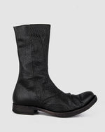 Atelier Aura - AAEB05 Shark leather side zip tall boots - https://stilett.com/