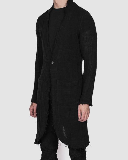 Atelier Aura - Agust gauze coat - black - https://stilett.com/