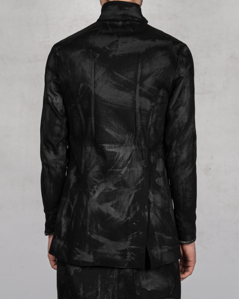 Atelier Aura - Larus denim blazer hand painted - https://stilett.com/