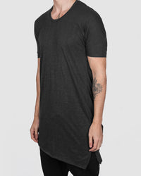 Atelier Aura - Margret drapeback tee - Charcoal - Stilett.com