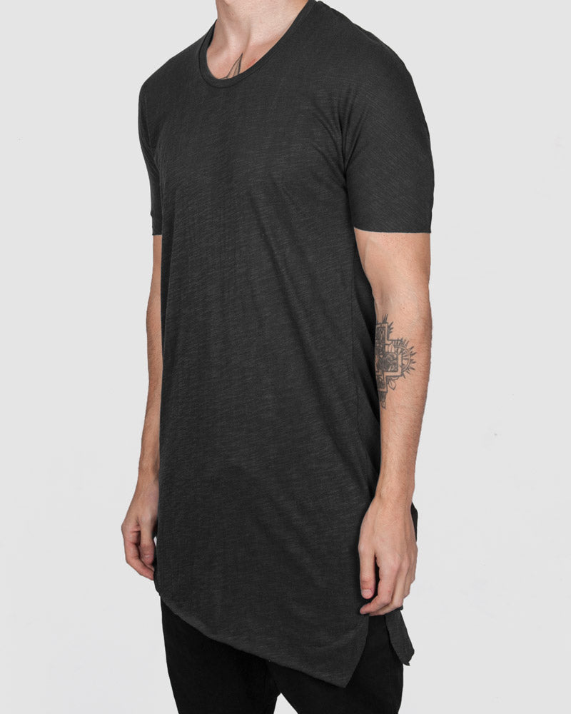 Atelier Aura - Margret drapeback tee - Charcoal - Stilett.com
