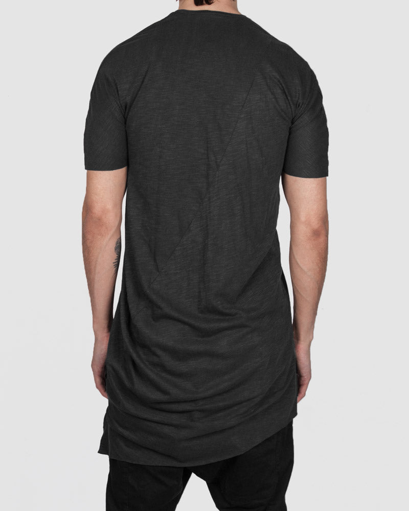 Atelier Aura - Margret drapeback tee - Charcoal - Stilett.com