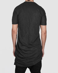 Atelier Aura - Margret drapeback tee - Charcoal - Stilett.com
