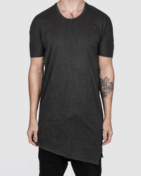 Atelier Aura - Margret drapeback tee - Charcoal - Stilett.com