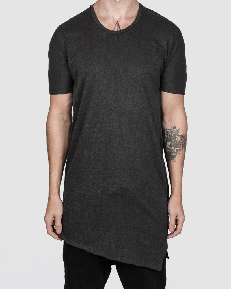 Atelier Aura - Margret drapeback tee - Charcoal - Stilett.com