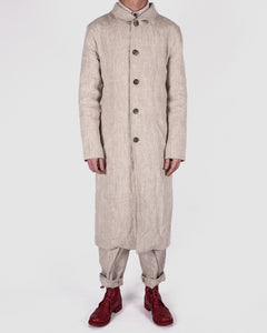 Atelier Aura - Larus long coat nature linen - Stilett.com