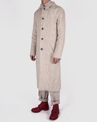 Atelier Aura - Larus long coat nature linen - Stilett.com