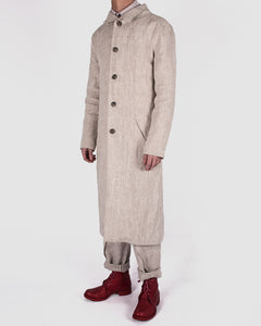 Atelier Aura - Larus long coat nature linen - Stilett.com