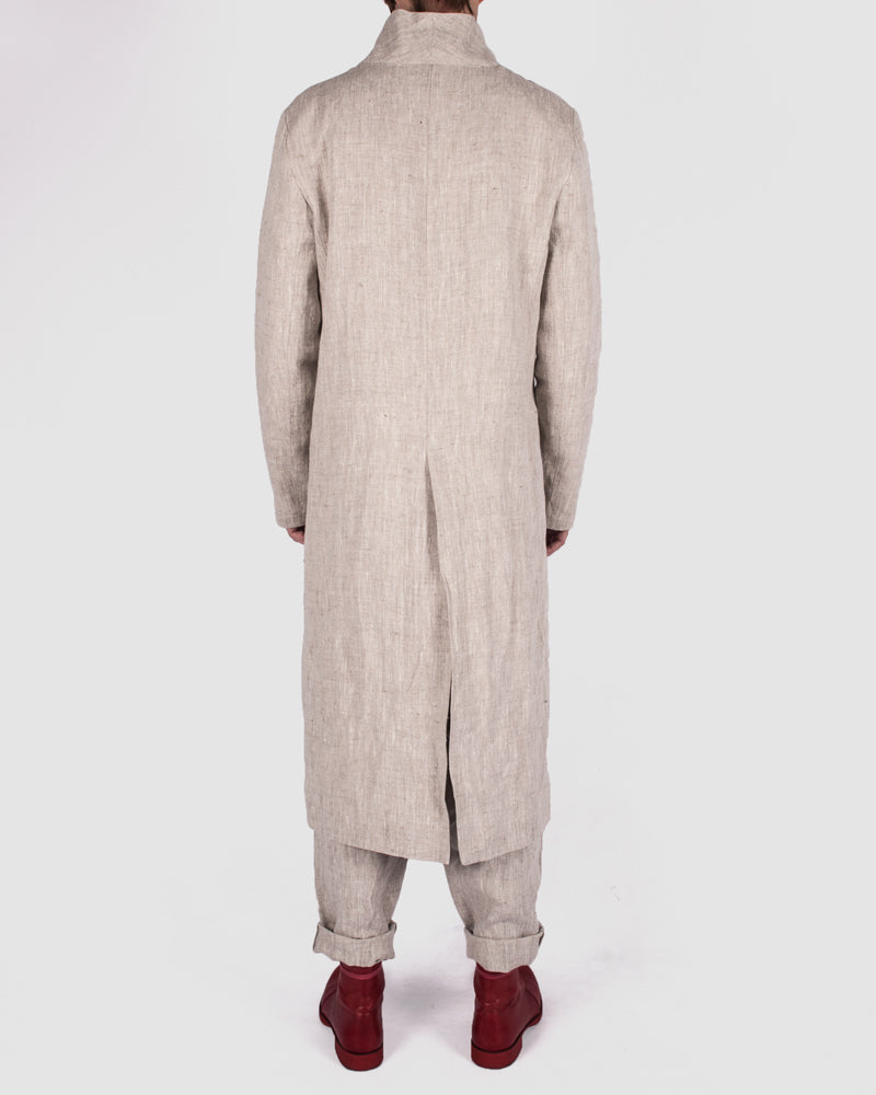 Atelier Aura - Larus long coat nature linen - Stilett.com