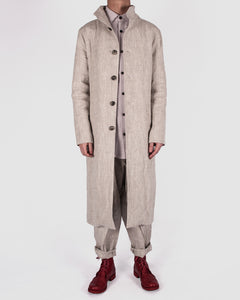Atelier Aura - Larus long coat nature linen - Stilett.com