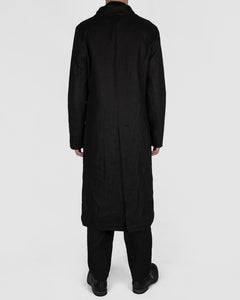 Atelier Aura - Larus long coat black linen - Stilett.com