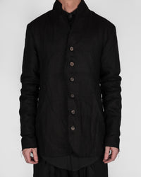 Atelier Aura - Erling blazer black linen - Stilett.com