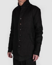 Atelier Aura - Erling blazer black linen - Stilett.com