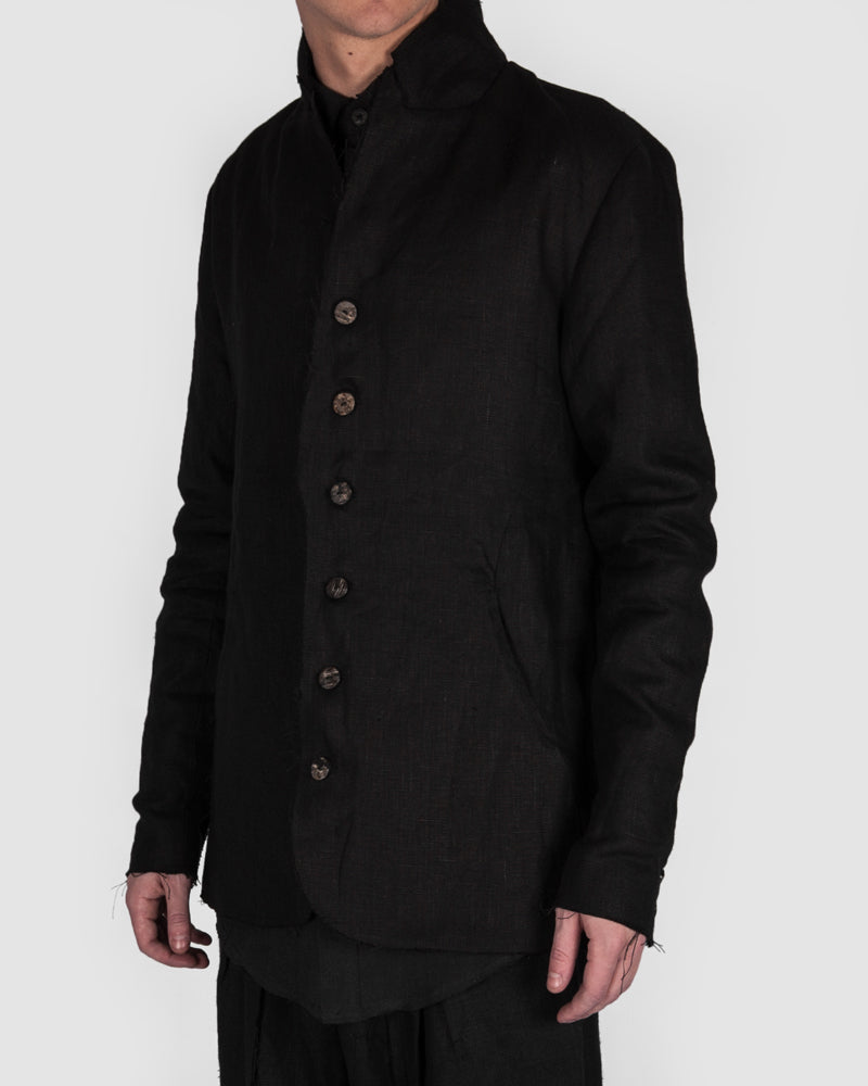 Atelier Aura - Erling blazer black linen - https://stilett.com/