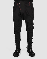 Zam Barrett - Red stitched drop pants - Stilett.com
