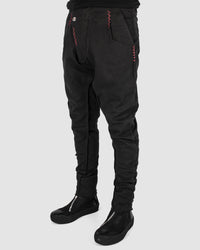 Zam Barrett - Red stitched drop pants - Stilett.com