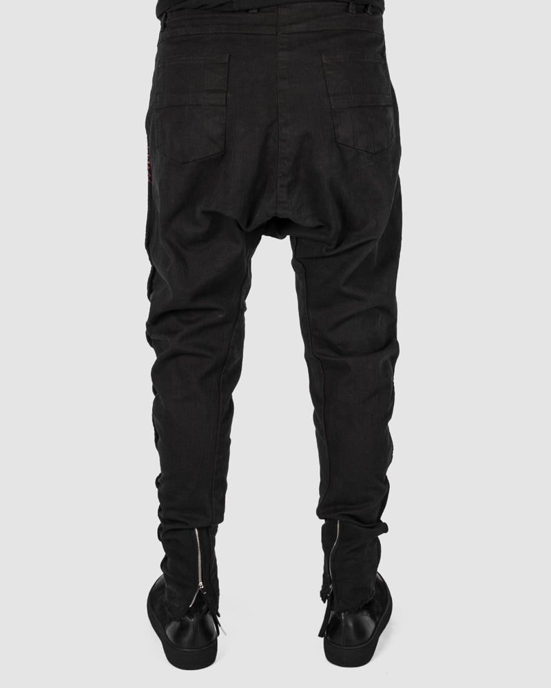 Zam Barrett - Red stitched drop pants - Stilett.com