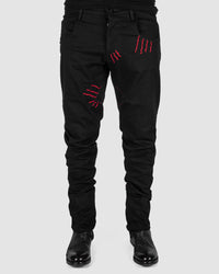 Zam Barrett - Red stitched pants - Stilett.com