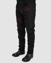 Zam Barrett - Red stitched pants - Stilett.com