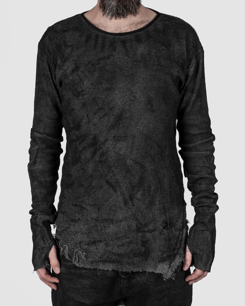Zam Barrett - Long sleeved faulted shoulder top - Stilett.com