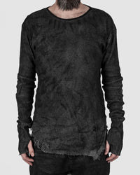 Zam Barrett - Long sleeved faulted shoulder top - Stilett.com