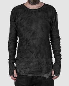 Zam Barrett - Long sleeved faulted shoulder top - Stilett.com