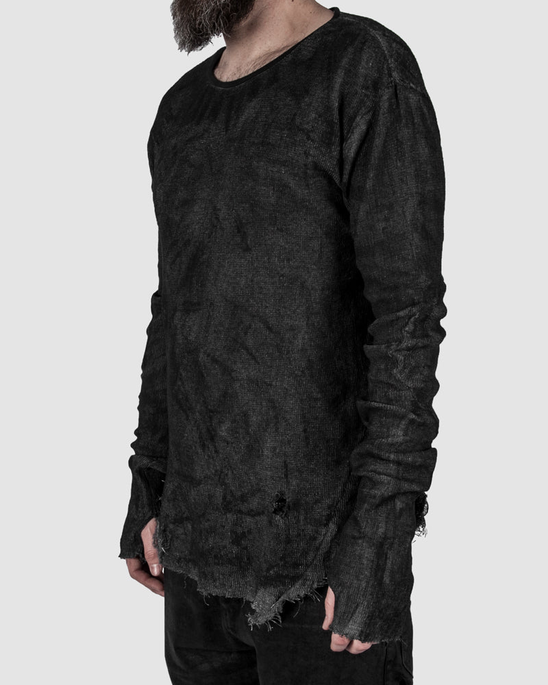 Zam Barrett - Long sleeved faulted shoulder top - Stilett.com