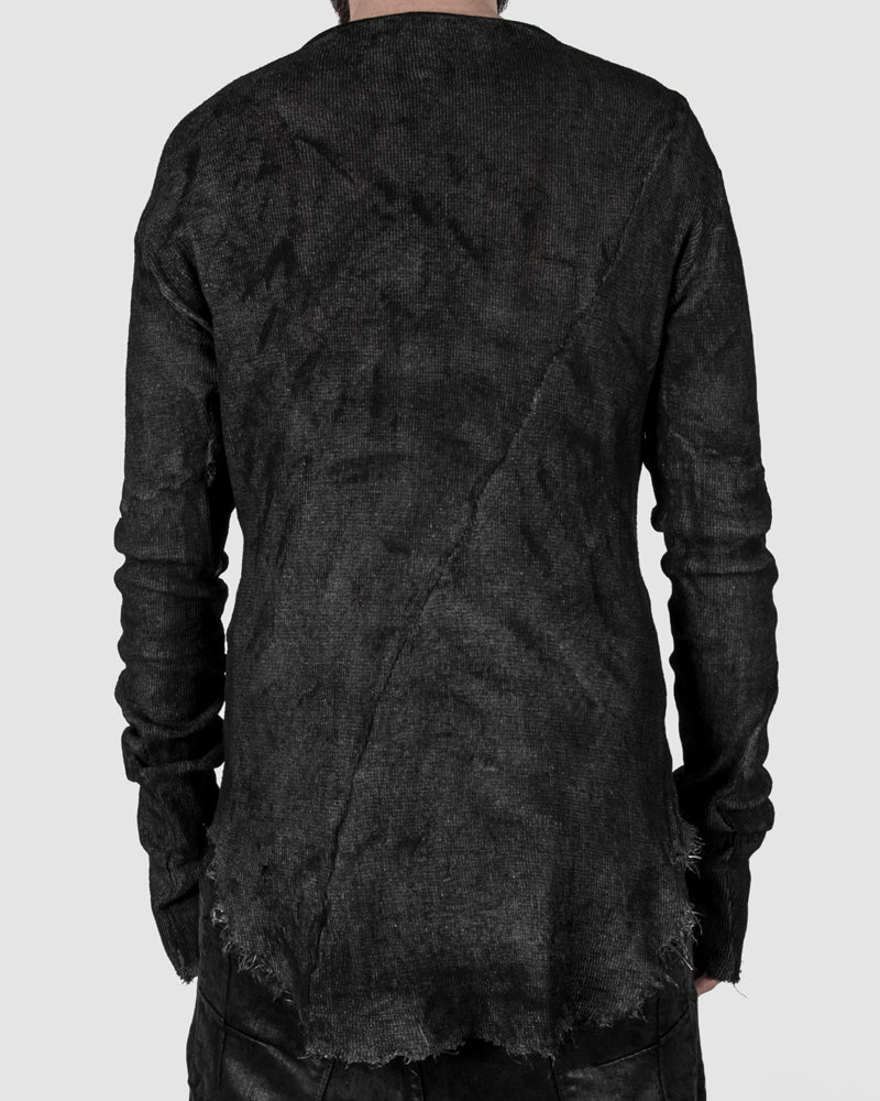 Zam Barrett - Long sleeved faulted shoulder top - Stilett.com