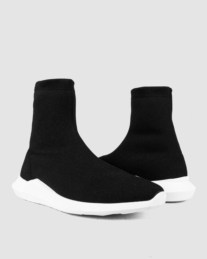 Difficult By P - High-top stretch knit sneakers - Limited edition - Stilett.com