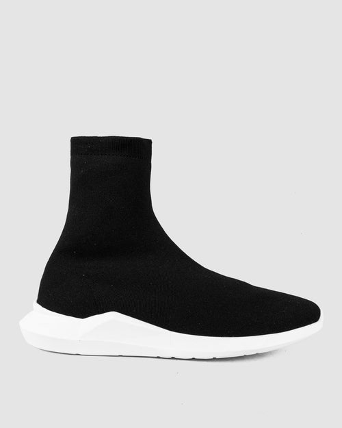 Difficult By P - High-top stretch knit sneakers - Limited edition - https://stilett.com/