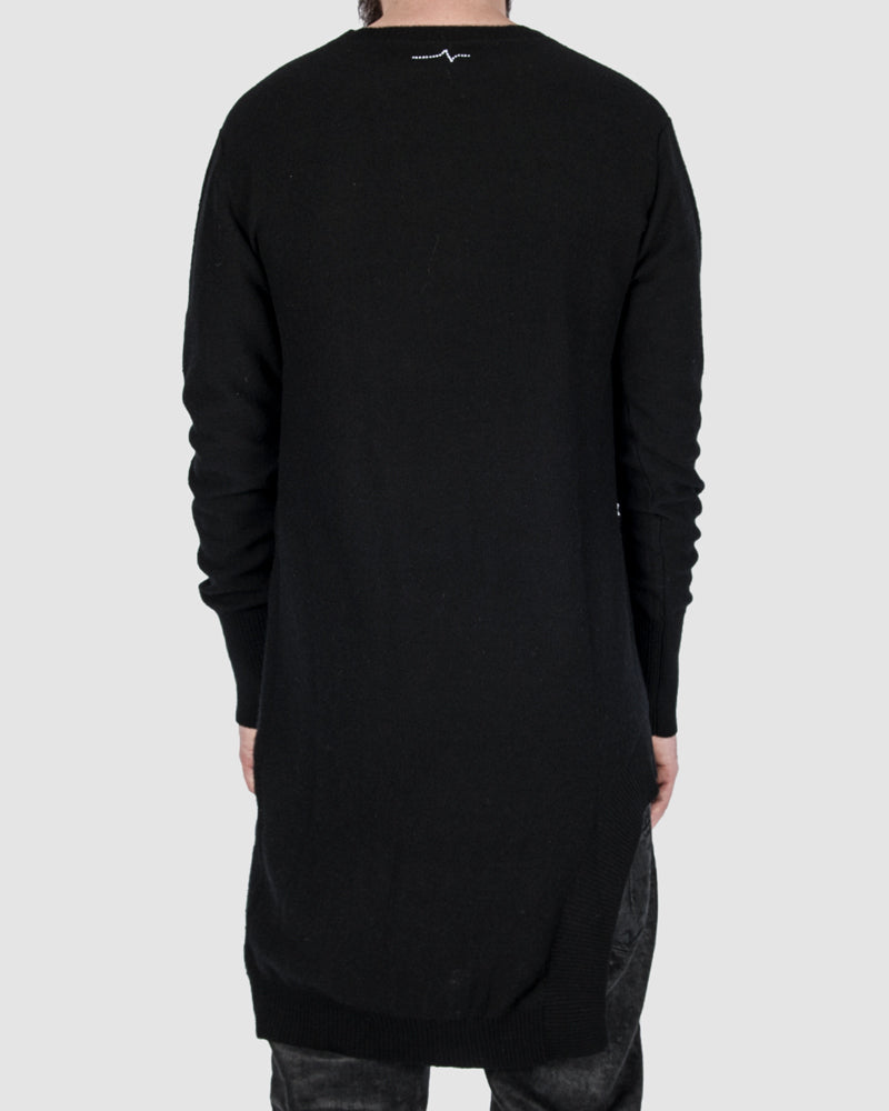 First aid to the injured - Asymmetric wool blend pullover - Stilett.com